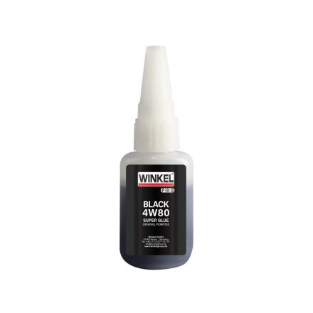 Pillanatragasztó Extra Gyors Fekete Gumihoz 20gr (Super Glue 4w80 Rubber Black)