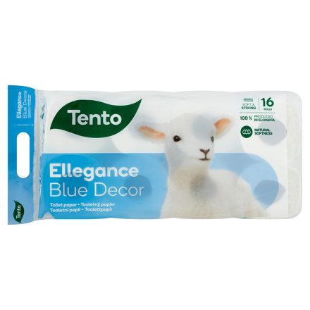 Tento Wc Papír 16 Tek. 3 Rét. 150 Lap Ellegance Blue Decor (4db/Karton)