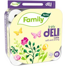   TENTO WC PAPÍR 32 TEK. 3 RÉT. 117 LAP FAMILY DELICATE SOFT AND STRONG