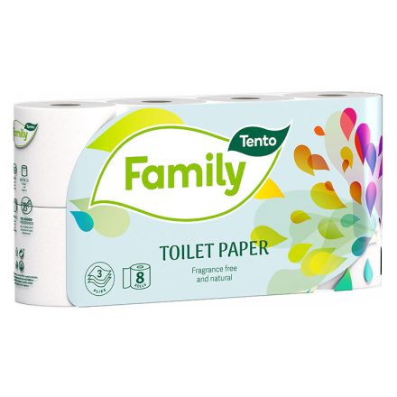 Tento Wc Papír 8 Tek. 3 Rét. 117 Lap Family (8db/Karton)